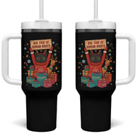 Cute Santa Cat Big Fan Of Human Rights Tumbler With Handle Christmas Supporters - Wonder Print Shop