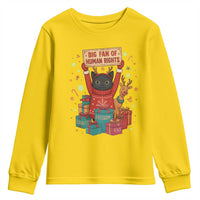 Cute Santa Cat Big Fan Of Human Rights Youth Sweatshirt Christmas Supporters - Wonder Print Shop