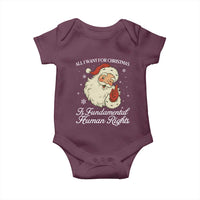 All I Want For Christmas Is Fundamental Human Rights Baby Onesie Xmas Supporters Gift - Wonder Print Shop