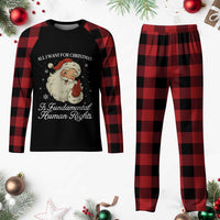 All I Want For Christmas Is Fundamental Human Rights Plaid Pajama Set Xmas Supporters Gift - Wonder Print Shop