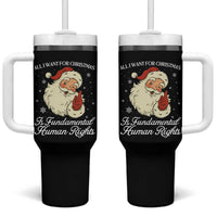 All I Want For Christmas Is Fundamental Human Rights Tumbler With Handle Xmas Supporters Gift - Wonder Print Shop