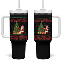 All I Want For Christmas Is Fundamental Human Rights Tumbler With Handle Equality Activist Gift - Wonder Print Shop