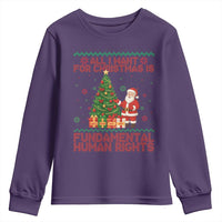 All I Want For Christmas Is Fundamental Human Rights Youth Sweatshirt Equality Activist Gift - Wonder Print Shop