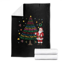 Pro Democracy Activist Christmas Tree Throw Blanket Human Rights Xmas Gift - Wonder Print Shop