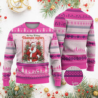 Xmas Gift Ugly Christmas Sweater Be Nice To Your Human Rights Lawyer Santa Is Watching - Wonder Print Shop