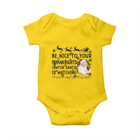 Funny Human Rights Lawyer Christmas Santa Is Watching Gift Baby Onesie - Wonder Print Shop