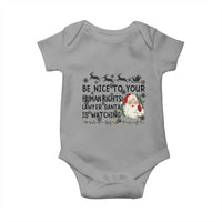 Funny Human Rights Lawyer Christmas Santa Is Watching Gift Baby Onesie - Wonder Print Shop