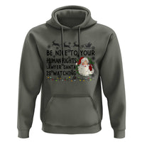 Funny Human Rights Lawyer Christmas Santa Is Watching Gift Hoodie - Wonder Print Shop