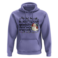 Funny Human Rights Lawyer Christmas Santa Is Watching Gift Hoodie - Wonder Print Shop