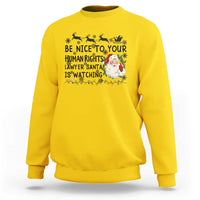 Funny Human Rights Lawyer Christmas Santa Is Watching Gift Sweatshirt - Wonder Print Shop