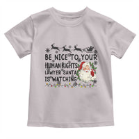 Funny Human Rights Lawyer Christmas Santa Is Watching Gift Toddler T Shirt - Wonder Print Shop
