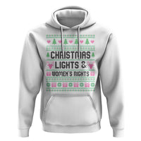 Christmas Lights And Womens Rights Hoodie Equality Feminist Gift - Wonder Print Shop