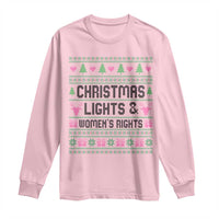 Christmas Lights And Womens Rights Long Sleeve Shirt Equality Feminist Gift - Wonder Print Shop