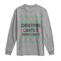 Christmas Lights And Womens Rights Long Sleeve Shirt Equality Feminist Gift - Wonder Print Shop
