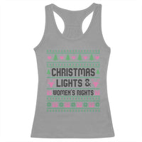 Christmas Lights And Womens Rights Racerback Tank Top Equality Feminist Gift - Wonder Print Shop