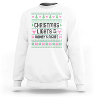 Christmas Lights And Womens Rights Sweatshirt Equality Feminist Gift - Wonder Print Shop