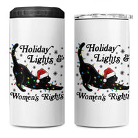 Sexy Cat Holiday Lights Womens Rights Supporter 4 in 1 Can Cooler Tumbler Christmas Feminist Gift - Wonder Print Shop