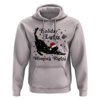 Sexy Cat Holiday Lights Womens Rights Supporter Hoodie Christmas Feminist Gift - Wonder Print Shop