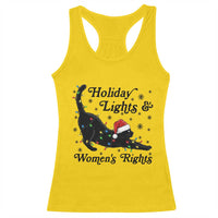 Sexy Cat Holiday Lights Womens Rights Supporter Racerback Tank Top Christmas Feminist Gift - Wonder Print Shop