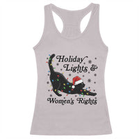 Sexy Cat Holiday Lights Womens Rights Supporter Racerback Tank Top Christmas Feminist Gift - Wonder Print Shop