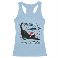Sexy Cat Holiday Lights Womens Rights Supporter Racerback Tank Top Christmas Feminist Gift - Wonder Print Shop