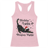 Sexy Cat Holiday Lights Womens Rights Supporter Racerback Tank Top Christmas Feminist Gift - Wonder Print Shop