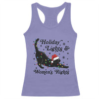 Sexy Cat Holiday Lights Womens Rights Supporter Racerback Tank Top Christmas Feminist Gift - Wonder Print Shop