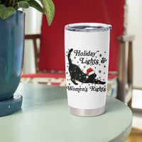Sexy Cat Holiday Lights Womens Rights Supporter Tumbler Cup Christmas Feminist Gift - Wonder Print Shop