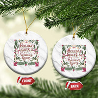 Holiday Lights Womens Rights Supporter Ceramic Ornament Feminist Activist Christmas Gift - Wonder Print Shop