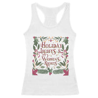 Holiday Lights Womens Rights Supporter Racerback Tank Top Feminist Activist Christmas Gift - Wonder Print Shop