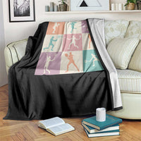 Tennis Lover Colorful Pastel Grid Sports Fan Gift Throw Blanket - Wonder Print Shop