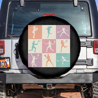 Tennis Lover Colorful Pastel Grid Sports Fan Gift Spare Tire Cover - Wonder Print Shop