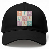 Tennis Lover Colorful Pastel Grid Sports Fan Gift Baseball Cap