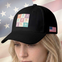 Tennis Lover Colorful Pastel Grid Sports Fan Gift Baseball Cap