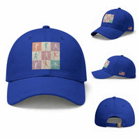 Tennis Lover Colorful Pastel Grid Sports Fan Gift Baseball Cap