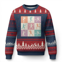 Tennis Lover Colorful Pastel Grid Sports Fan Gift Ugly Christmas Sweater - Wonder Print Shop