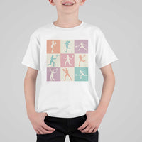 Tennis Lover Colorful Pastel Grid Sports Fan Gift T Shirt For Kid - Wonder Print Shop