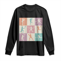 Tennis Lover Colorful Pastel Grid Sports Fan Gift Long Sleeve Shirt - Wonder Print Shop