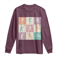 Tennis Lover Colorful Pastel Grid Sports Fan Gift Long Sleeve Shirt - Wonder Print Shop