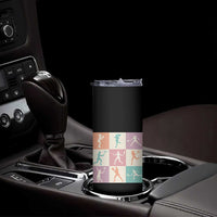 Tennis Lover Colorful Pastel Grid Sports Fan Gift Skinny Tumbler - Wonder Print Shop