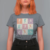 Tennis Lover Colorful Pastel Grid Sports Fan Gift T Shirt For Women - Wonder Print Shop