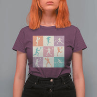 Tennis Lover Colorful Pastel Grid Sports Fan Gift T Shirt For Women - Wonder Print Shop