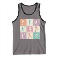 Tennis Lover Colorful Pastel Grid Sports Fan Gift Tank Top - Wonder Print Shop