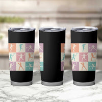 Tennis Lover Colorful Pastel Grid Sports Fan Gift Tumbler Cup - Wonder Print Shop