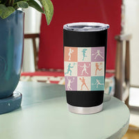 Tennis Lover Colorful Pastel Grid Sports Fan Gift Tumbler Cup - Wonder Print Shop