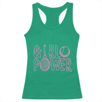 Girl Power Tennis Gift Racerback Tank Top Feminist Sports Gift - Wonder Print Shop