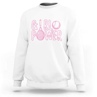 Girl Power Tennis Gift Sweatshirt Feminist Sports Gift - Wonder Print Shop