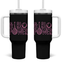 Girl Power Tennis Gift Tumbler With Handle Feminist Sports Gift - Wonder Print Shop