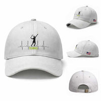 Tennis Lover Heartbeat Baseball Cap Sports Player Gift