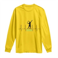 Tennis Lover Heartbeat Long Sleeve Shirt Sports Player Gift - Wonder Print Shop